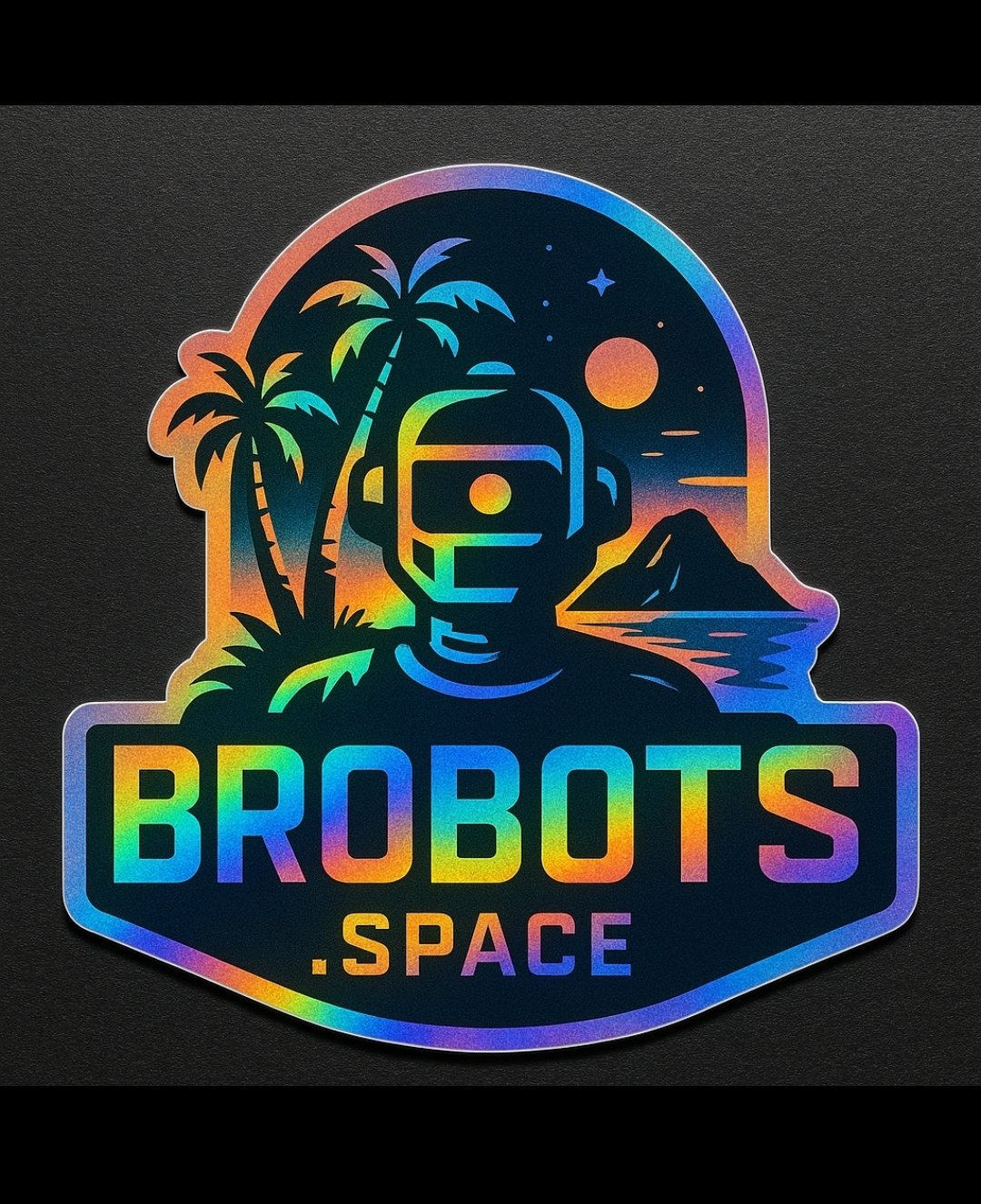 Brobots.space holographic badge